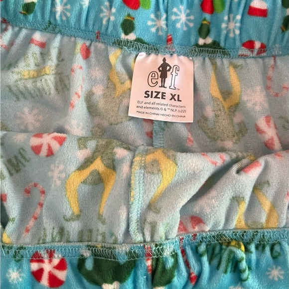 Men’s Elf lounge pants pajama bottoms colorful Smiling is my favorite - Picture 8 of 12